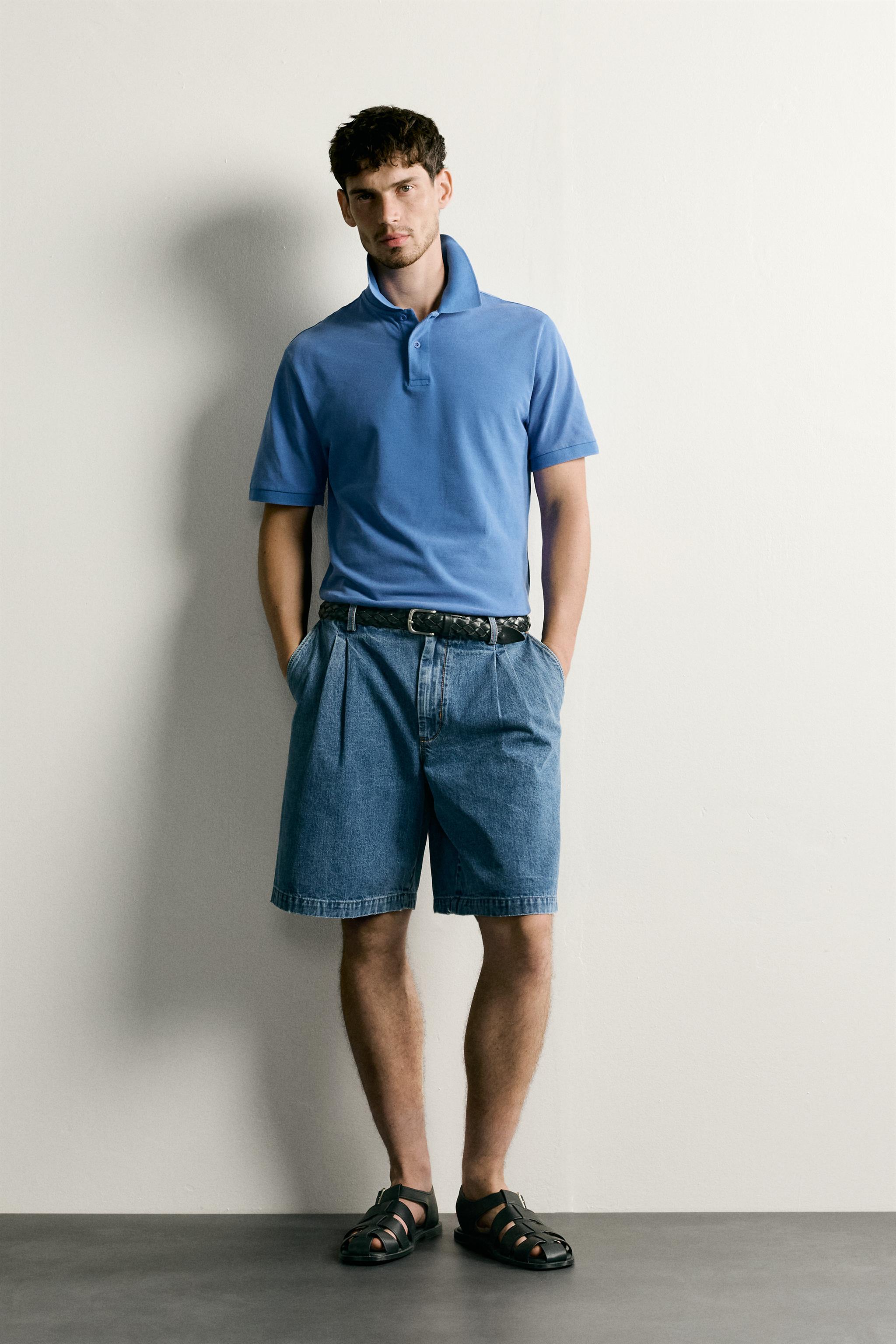 POLO REGULAR FIT EN PIQUÉ EFFET DÉLAVÉ